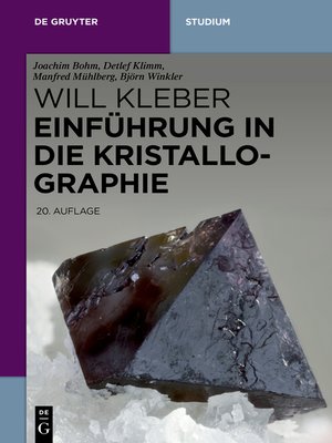 cover image of Einführung in die Kristallographie